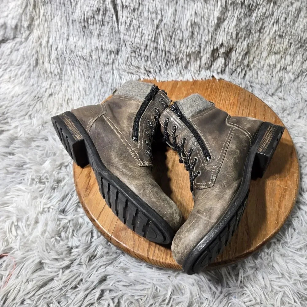 Taos Cutie Bohemian Outdoor Boots Ankle Boots Womens 7-7.5 EU 38 Gray Leather